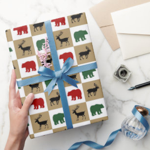 Regalo País Patrón de animales fiesta papel de envoltur