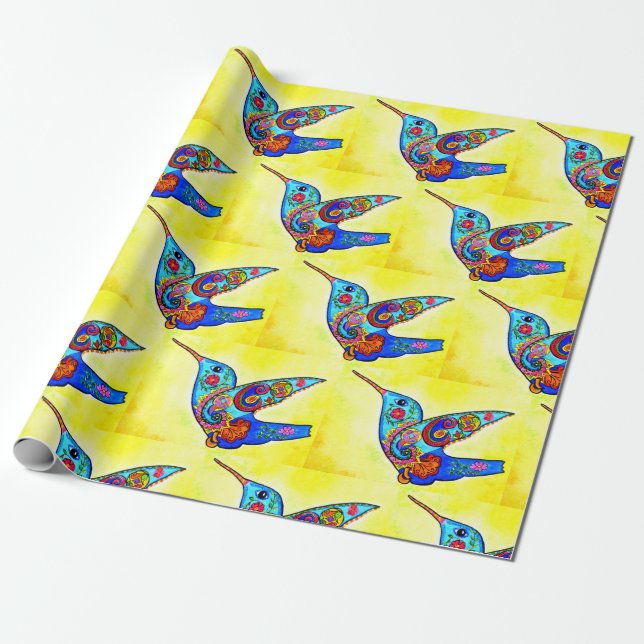 Regalo Pájaro barniz - Papel de envolvimiento (Desenrollado)