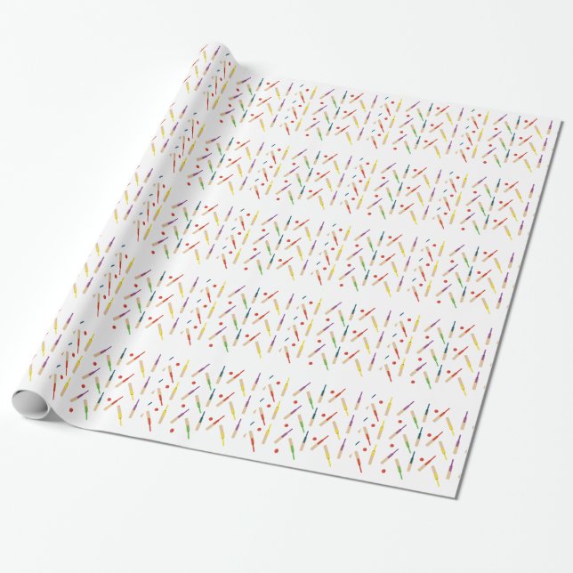 Regalo Palos de grillo y papel de embalaje de las bolas (Desenrollado)