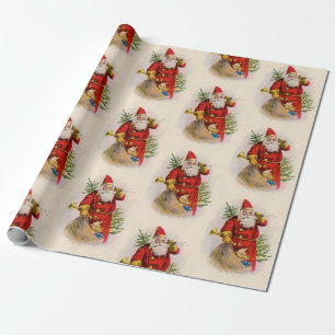 Regalo Papá Navidad con el papel de envolvimiento de los 