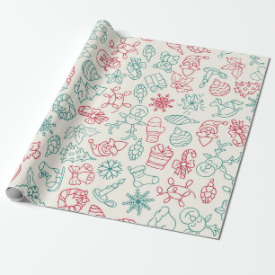 Regalo Papá Noel Regalos Navidad Presenta Papel De Envolt