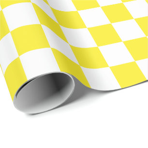 Regalo Papel amarillo y del blanco grande de los