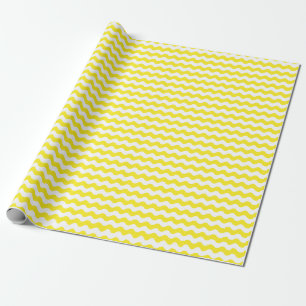 Regalo Papel amarillo y del blanco medio de las ondas de