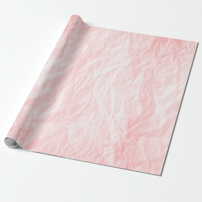 Regalo Papel arrugado de Navidad con rosa pastel (Desenrollado)