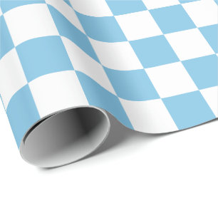 Regalo Papel azul claro y del blanco grande de los