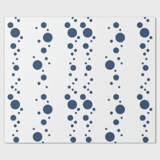 Regalo Papel blanco de envoltura con puntos azules sobre 