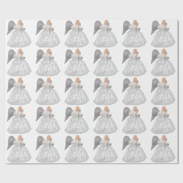 Regalo Papel blanco de envolvimiento de Ángel blanco (Superficie plana)