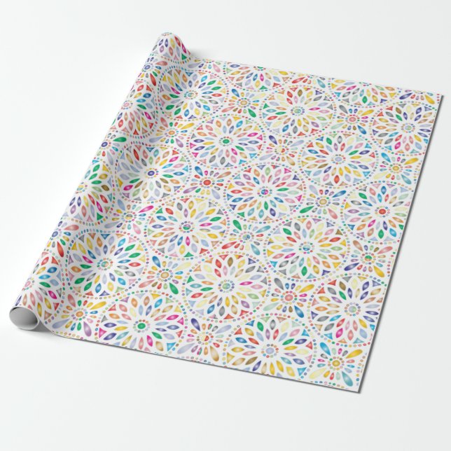 Regalo Papel colorido de envolvimiento mandala (Desenrollado)