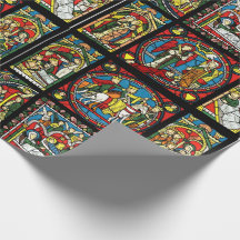 Papel colorido para envolver vidrio de tela