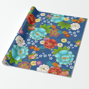 Regalo papel con estampado japonés de estilo washi