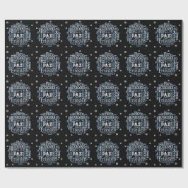 Regalo Papel cromado multilingüe de la paz sobre negro