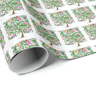 Regalo Papel cuadrado de ajuste de árbol