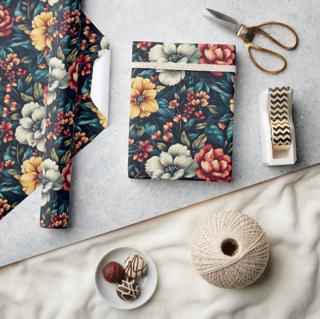 Regalo Papel De Acondicionamiento De Flores Rosa Clásico  (Artesanía)