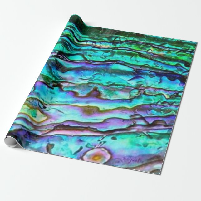 Regalo Papel de ajuste Abalone de Bright Paua Shell (Desenrollado)