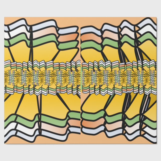 Regalo Papel de ajuste abstracto curvo (Costura)