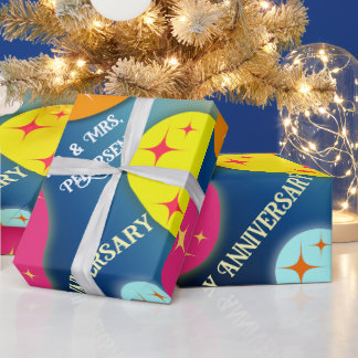 Regalo Papel de ajuste abstracto de color personalizable
