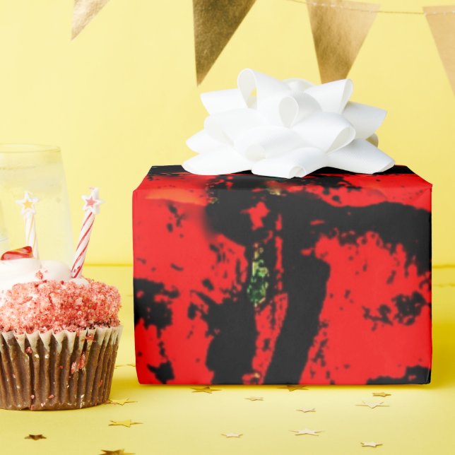 Regalo Papel de ajuste abstracto del naranja, brillo (Fiesta de cumpleaños )