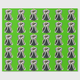 Regalo Papel de ajuste Angel Green de los navidades