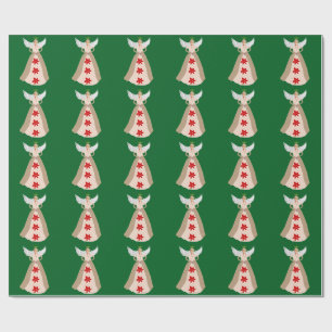 Regalo Papel de ajuste Angel Green de los navidades