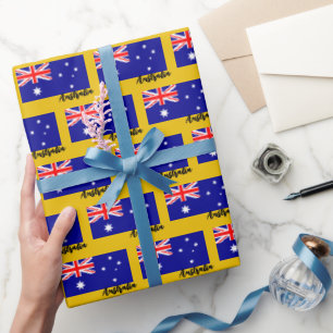 Regalo Papel de ajuste australiano, patriota de bandera a