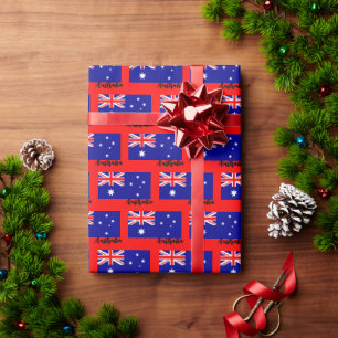 Regalo Papel de ajuste australiano, rojo bandera australi