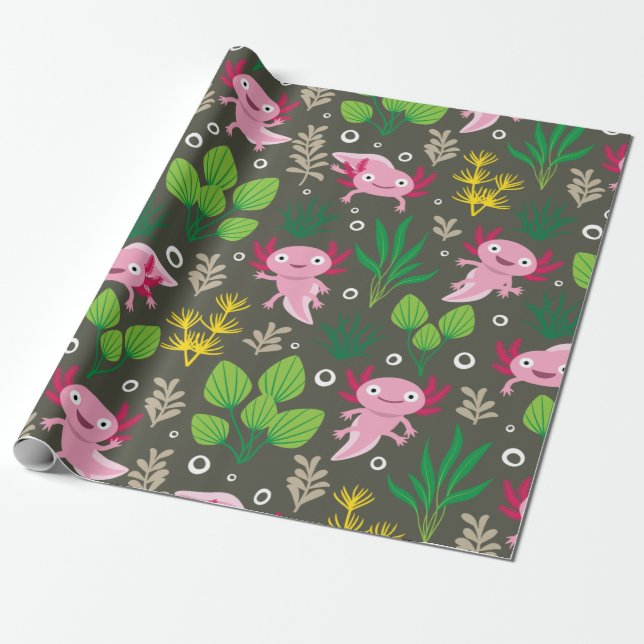 Regalo Papel de ajuste Axolotl (Desenrollado)