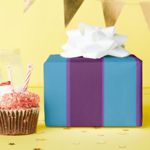 Regalo Papel de ajuste azul y púrpura