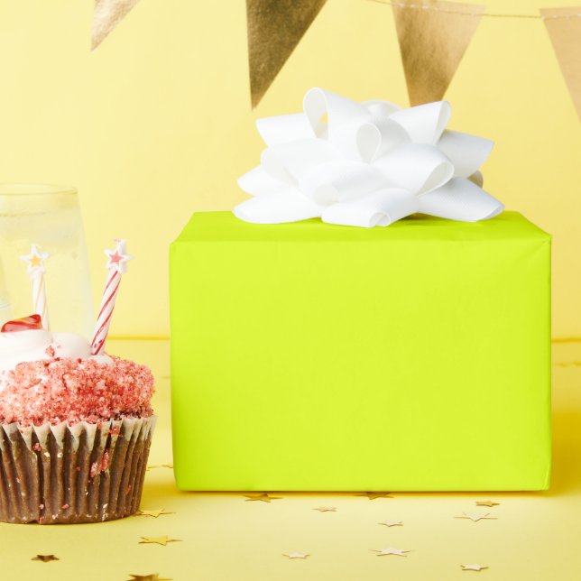 Regalo Papel de ajuste brillante de Chartreuse (Fiesta de cumpleaños )