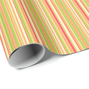 Regalo Papel de ajuste brillante HAMbyWG - Rayas de Rosa 