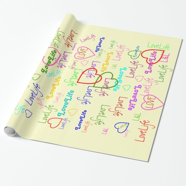 Regalo Papel de ajuste brillante multicolor de LoveLife (Desenrollado)