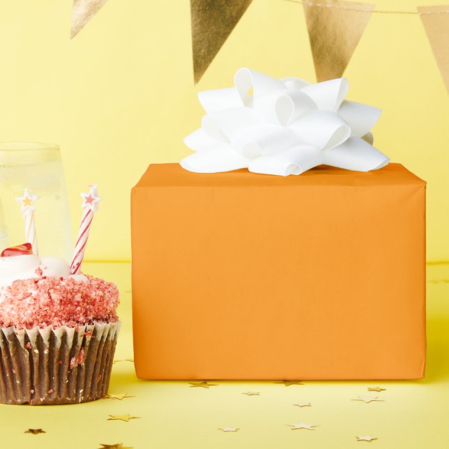 Regalo Papel de ajuste brillante oscuro Naranja (Fiesta de cumpleaños )