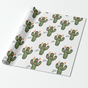 Regalo Papel de ajuste Cactus para navidades