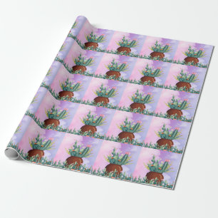 Regalo Papel de ajuste Cactus Sunrise