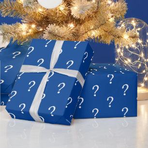 Regalo Papel de ajuste con signo de interrogación de guio