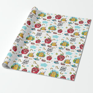 Regalo Papel de ajuste con tema escolar