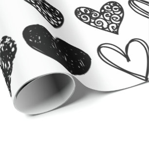 Regalo Papel de ajuste - Corazones con múltiples patrones