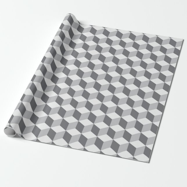 Regalo Papel de ajuste cúbico de efecto 3D de Guay (Desenrollado)