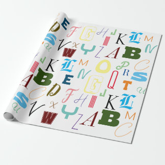 Regalo Papel de ajuste de alfabetos