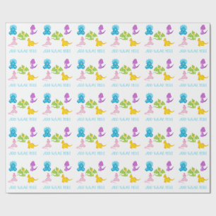Regalo Papel de ajuste de amigos de dinosaurios personali