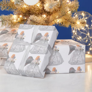 Regalo Papel de ajuste de ángel blanco