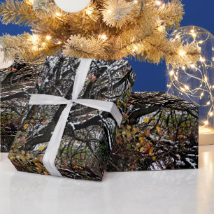 Regalo Papel de ajuste de árbol de invierno