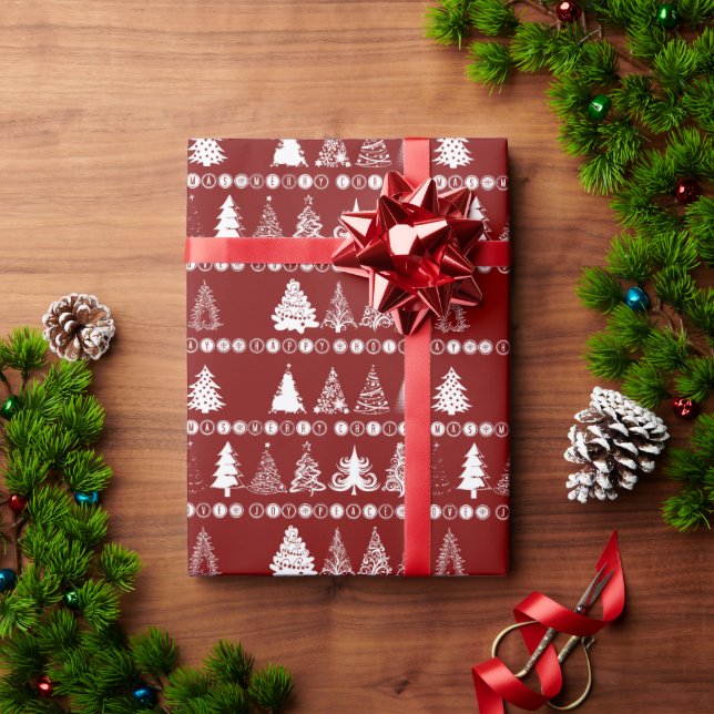 Regalo Papel de ajuste de árbol de Navidad (Regalo de vacaciones)