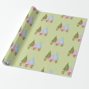 Regalo Papel de ajuste de árbol de Navidad