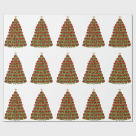 Regalo Papel de ajuste de árbol de Navidad
