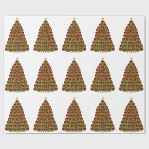 Regalo Papel de ajuste de árbol de Navidad
