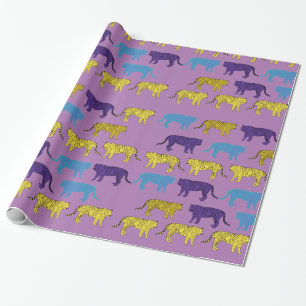 Regalo Papel de ajuste de arte digital de tigres