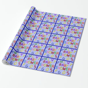 Regalo Papel de ajuste de Baby Shower azul