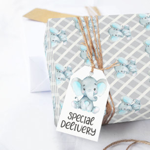 Regalo Papel de ajuste de Baby Shower para el elefante de