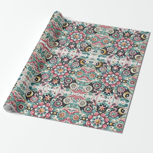 Regalo Papel de ajuste de "Blossom celeste" (Desenrollado)