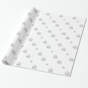 Regalo Papel de ajuste de Boda cristiano plateado